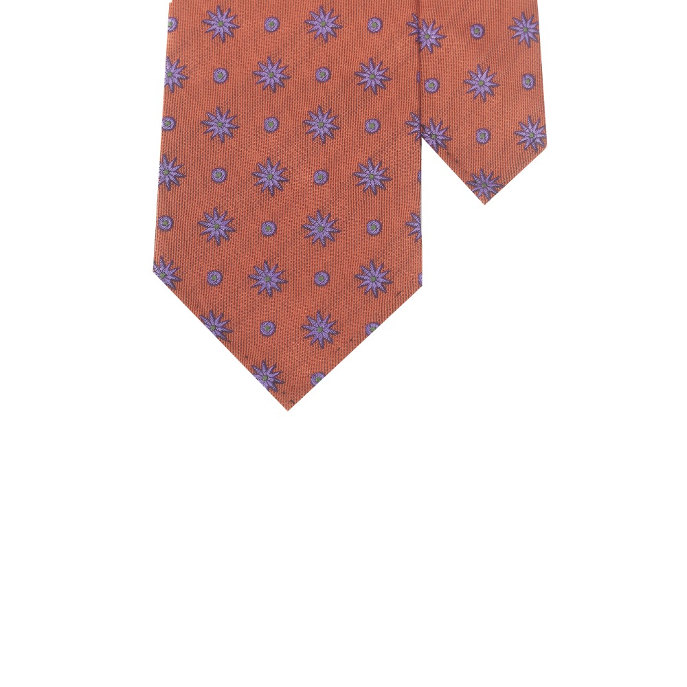 BELLATOR TIE _ Snow Pattern Tie | Dark Orange, Purple